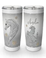 Personalized Custom Horse Jewelry Style Love Kiss Tumbler