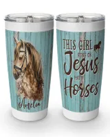 Personalized Custom Horse On Jesus Tumbler