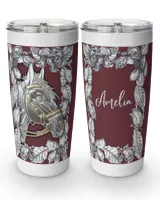 Personalized Custom Horse Silver Style Tumbler