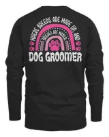 Leopard Rainbow Dog Groomer Pet Grooming Stylist Groomers T-Shirt