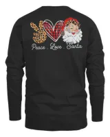 Peace Love Santa christmas Tee Shirt