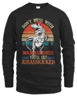 Womens Don't Mess With Mamasaurus You'll Get Jurasskicked-Mother's T-Shirt