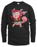 Christmas Pajama Dabbing Axolotl Santa Hat Snow Xmas 376