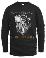 Reader Tarot Card Funny Skeleton Librarian Halloween