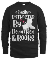 Easily Distracted By Devon Rex And Books Funny Kitten Book