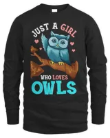 Just A Girl Who Loves Owls Shirt Gifts Owl Shirts For Girls