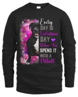 Womens Pitbull Mom Funny Valentines Day Dog Lovers Bully Pitty 1