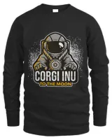 Corgi Inu to the Moon Astronaut Vintage Retro