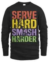 Serve Hard Smash Harder Shuttlecock Badminton Player Sport