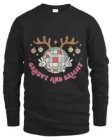 Groovy And Bright Merry Christmas Disco Ball Reindeer