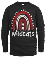 Wildcats School Hearts Rainbow Wildcat Sports Spirit Team Shirt