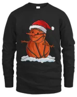 Basketball Snowman Christmas Basketball Player Xmas Party Premium T-shirt