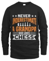 Chess Player Grandpa Who Loves Chess Chess Lover T-shirt