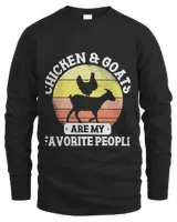 Chicken  Goats Are My Favorite People Farmer T-shirt