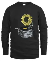 Vintage Phonograph Sunflower