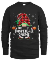 Sporty Gnome Basketball Buffalo Plaid Christmas Light Family