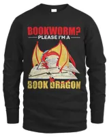Book Nerd Cute Animal Funny Bookworm Book Dragon Reading