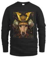 Japan Samurai Greyhound Dog Lover Japanese Warrior Bushido T-Shirt