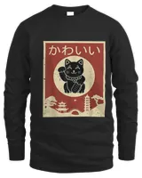 Kawaii cat Japanese black anime cat