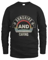 Vintage Retro Sunshine And Caving Lover Summer