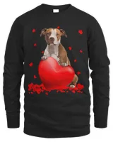 Funny Bully Valentine Hearts Dogs Hug Heart Pitbull Dog
