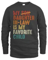 My Daughter In Law Is My Favorite Child Retro Fathers Day T-Shirt