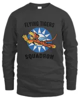 Vintage Style Design Featuring US Army Air Corps Flying Tigers Squadron Design T-Shirt