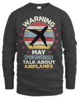 I May Talk About Airplanes Funny Pilot Airplane Vintage