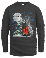 Schipperke Under Moonlight Snow Christmas Pajama 56