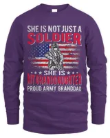 Mens My Granddaughter My Soldier Proud Army Granddad Grandpa Gift