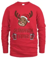 Funny saying Christmas mulled wine tester reindeer