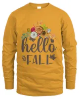 New Hello Fall Autumn Wreath 3 T-Shirt