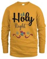 Holy Night Merry Christmas, Men's & Women's Merry Christmas Shirt