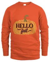 Hello Fall Season Design Pumpkin Spice Fall  Thanksgiving Gift T-Shirt