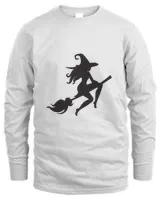 Witch riding broom t shirt hoodie sweater