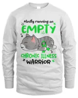 Chronic Illness Awareness Mostly Running on Chronic Illness Warrior59  T-Shirt