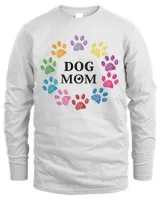 Dog Mom Colorful Paw Print