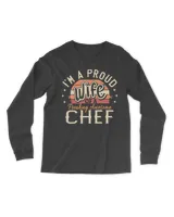 I'm A Proud Wife Of A Freaking Awesome Chef Funny Vintage Premium T-Shirt