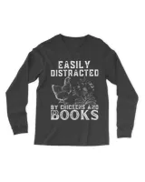 Easily Distracted By Chickens And Books Funny Chicken lovers