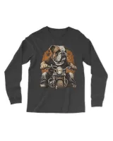 English Bulldog Riding Motorcycle Cool Biker Dog T-Shirt