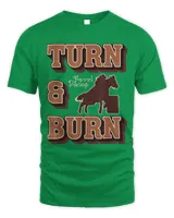 Retro Ranchlife Cowgirl Rodeo Turn Burn Barrel Racing