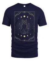 Crescent Moon And Cat Mystical Tarot Card Moon Cycle Graphic 2