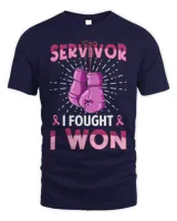 Survivor I Fought I Won Boxing Gloves Breast Cancer Warrior