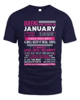 Birthday - Queens Are Born In January T-Shirt