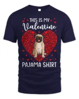 Pug Lover Cute This Is My Valentine Pajama Puppy Lover 346 Pugs Dog