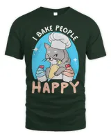 Funny Gray Cat Bake People Happy Cupcake Sarcasm Pet Baker
