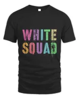 Vintage WHITE SQUAD War Game Winners Wear Team Color Summer