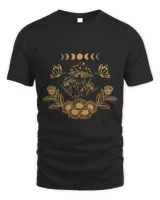 Mushroom Butterfly With Floral Design And Moon Phase