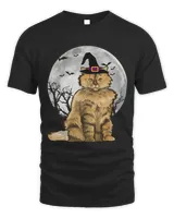 Scary Selkirk Rex Cat Witch Hat Halloween