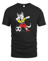 Dabbing Husky Dog Ecuador Football - E